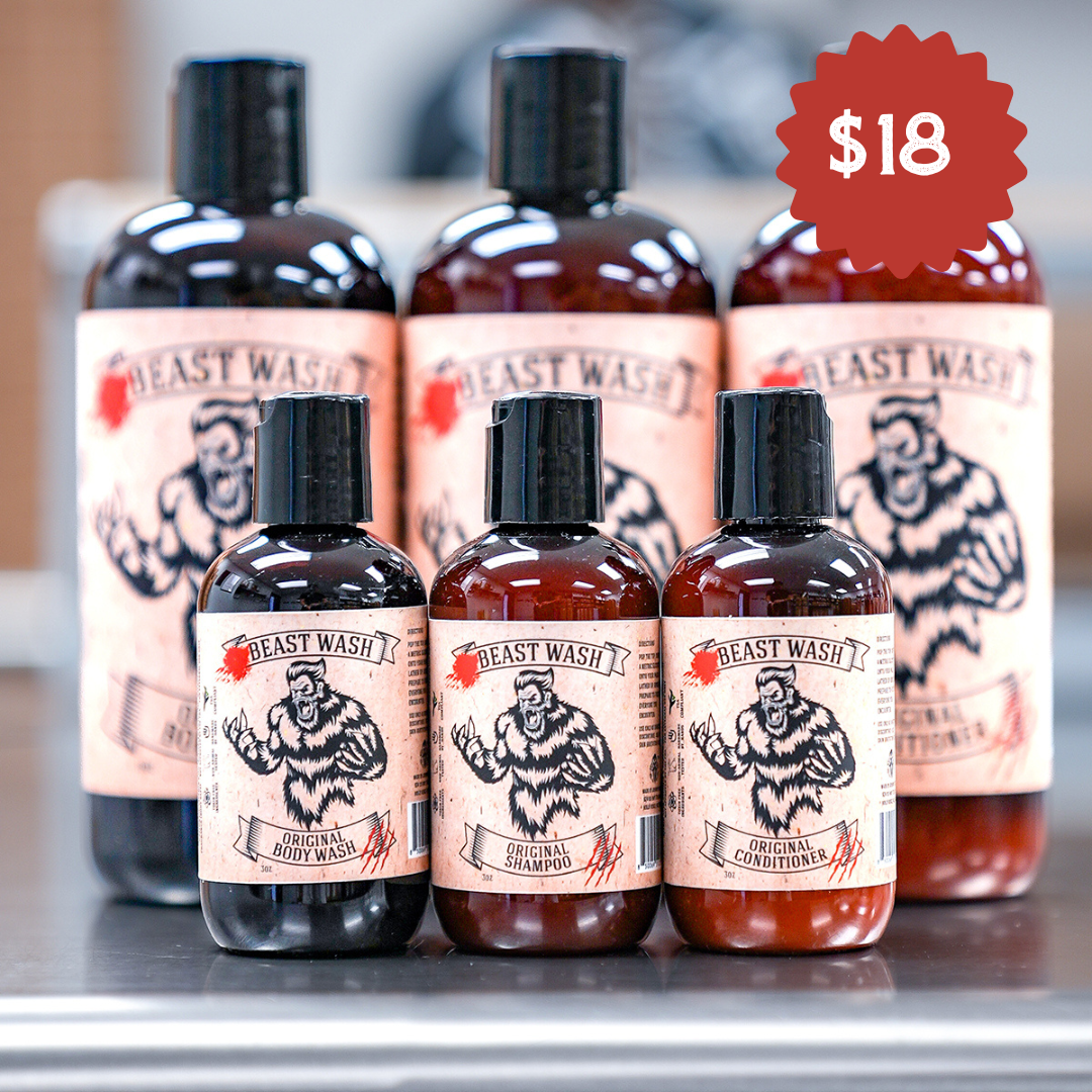 3oz Shampoo, Conditioner and Body Wash Kit