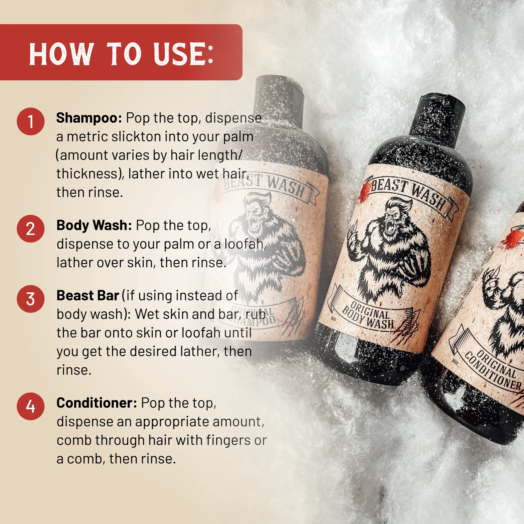 Beast Wash Shower Set