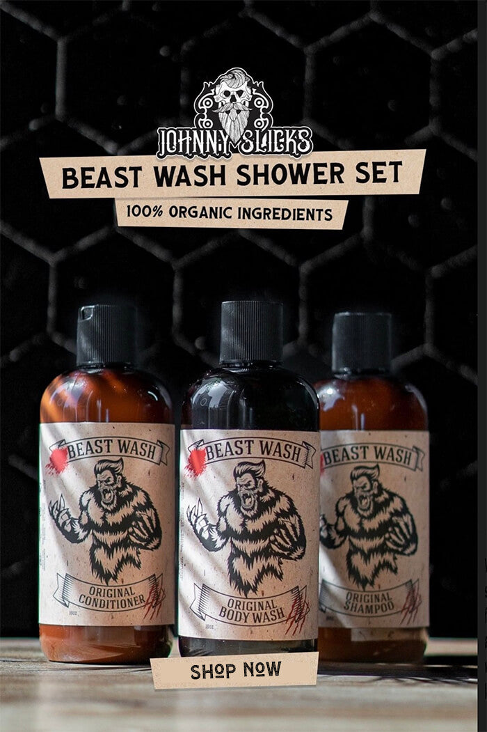 Beast Wash Shower Set, Organic Body Wash + Shampoo + Conditioner